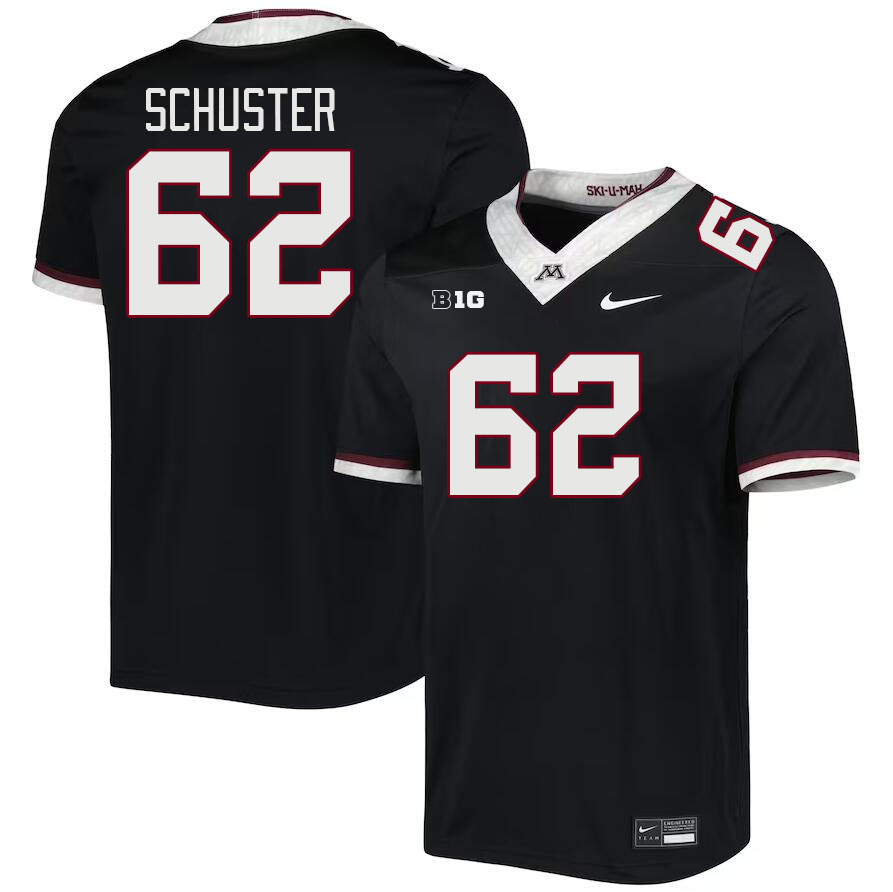 Men #62 Jacob Schuster Minnesota Golden Gophers College Football Jerseys Stitched-Black